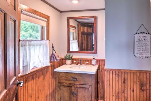 A bathroom at Spectacular Views with Deck, Fire Pit, and Game Room!