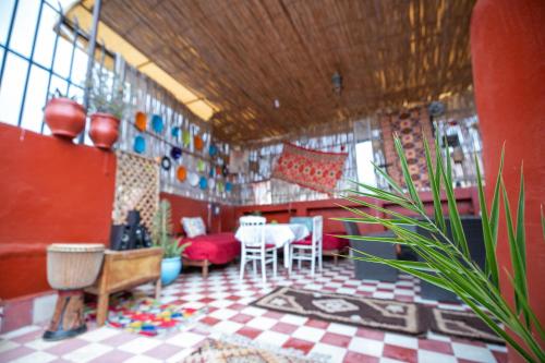 Posezení v ubytování Fes Hostel Home
