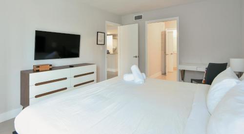 Designer River View Apartmentsにあるベッド