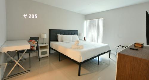 Designer River View Apartmentsにあるベッド
