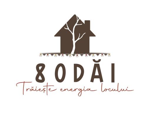 a logo for a church with a tree at Popas 8 Odăi in Poiana Aiudului