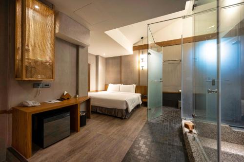 Koupelna v ubytování Yunoyado Onsen Hot Spring Hotel Deyang