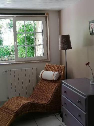 Postel nebo postele na pokoji v ubytování RESSOURCEMENT EN BRETAGNE