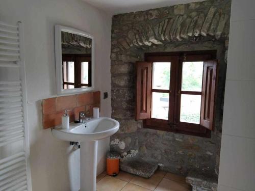 Koupelna v ubytování Mas Planella Casa Rural