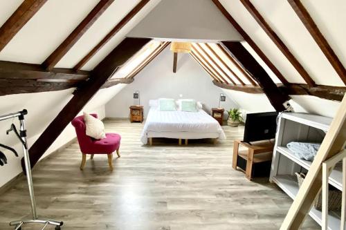 En eller flere senger på et rom på Les Lilas de Mer