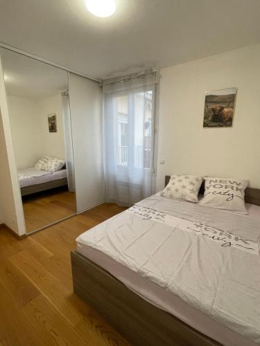 Posteľ alebo postele v izbe v ubytovaní Grand appartement 87m2 à 10 mètres de la plage