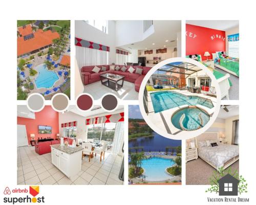 Kolam renang di atau dekat dengan Disney Dream with Hot Tub, Pool, Xbox, Games Room, Lakeview, 10 min to Disney, Clubhouse