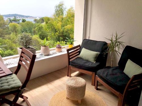 Charme & Calme-TAMARIS- Studio Vue mer - Piscine - Le Petit Olivier sur Mer