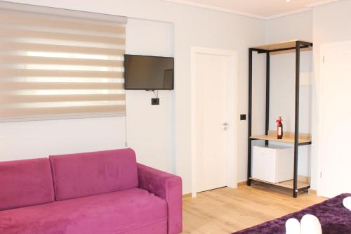 TV a/nebo společenská místnost v ubytování Bebi Hotel And Apartments