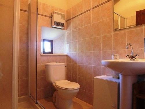 uma casa de banho com um WC e um lavatório em Gîte Saint-Geneys-prés-Saint-Paulien, 4 pièces, 5 personnes - FR-1-582-305 em Saint-Geneys-près-Saint-Paulien