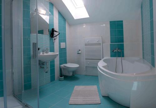 Koupelna v ubytování Hotel U Nádraží