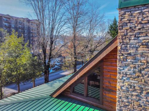 a view from the roof of a log cabin at RiverStone Condo Resort & Spa in Pigeon Forge