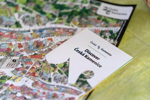 a map with a puzzle piece on top of it at Vila Heide in Česká Kamenice
