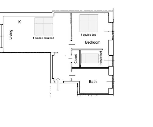Planul etajului la Lovely apartment in the new Porta Nuova area