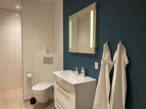 Koupelna v ubytování Luksuslejlighed til 8 personer i hjertet af Sønderjylland