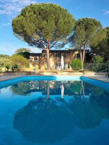 The swimming pool at or close to Chambre Olivette Mas Bel Esperance