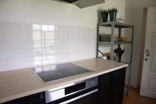 a kitchen with a sink and a counter top at Nopri puhkemaja in Tsiistre
