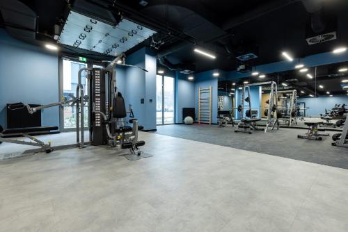 Posilňovňa alebo fitness centrum v ubytovaní ORLIK
