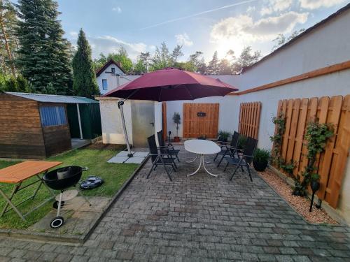 Κήπος έξω από το Ferienwohnung Ströbitzer Wiesen