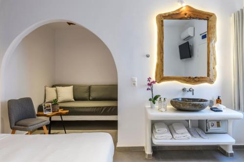 Χώρος καθιστικού στο Casa Anna Suites