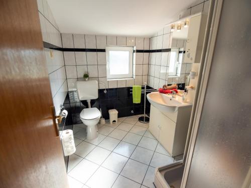 Koupelna v ubytování Apartments Rezek