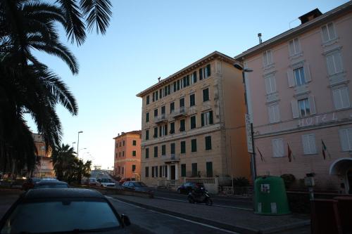 a car parked on a city street with buildings at B&B BnBeach in Varazze