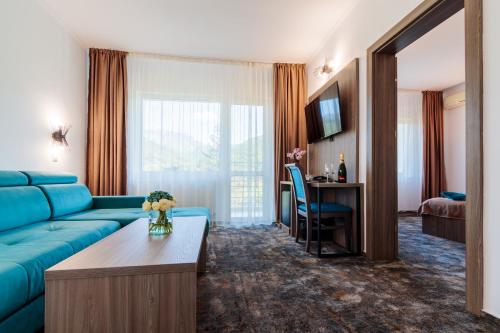 TV a/nebo společenská místnost v ubytování Hotel Orizont Cozia