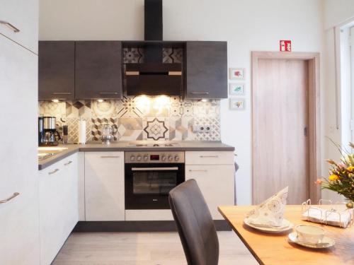 Dapur atau dapur kecil di Ferienwohnung Alte Bäckerei Werlte