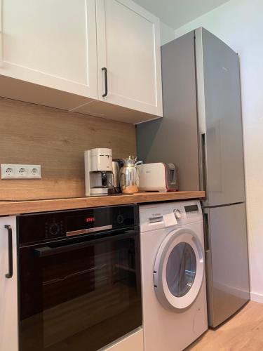 Cuisine ou kitchenette dans l'établissement Haus Max