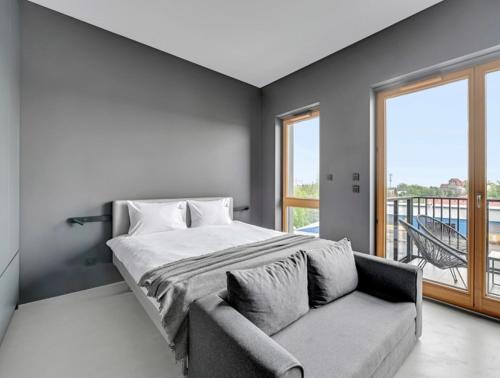 Posteľ alebo postele v izbe v ubytovaní Apartament Gdańsk Premium Lux Nadmotławie