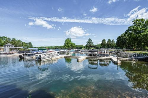 a group of boats docked at a marina at Total Escape in Mineral