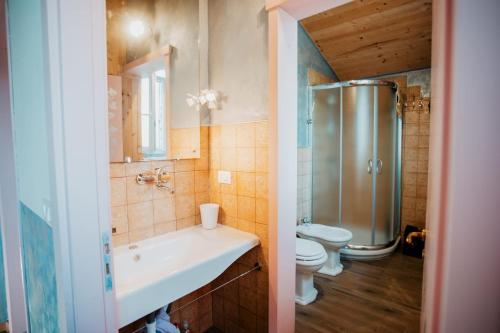 Un baño de Chalet B&B parcodellatimpa