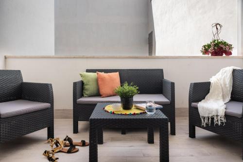 Ruang duduk di Volturno3 Suites & more