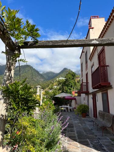 a view from the courtyard of a house at Casa Ayane in Santa Cruz de la Palma