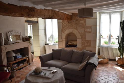 Χώρος καθιστικού στο La Little School Chambres d'Hôtes à Arçay