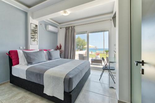 Ένα ή περισσότερα κρεβάτια σε δωμάτιο στο Vrachos holiday home