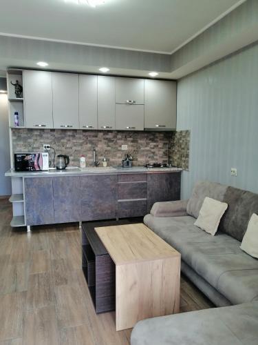 Kuchyň nebo kuchyňský kout v ubytování Tbilisi mountainview