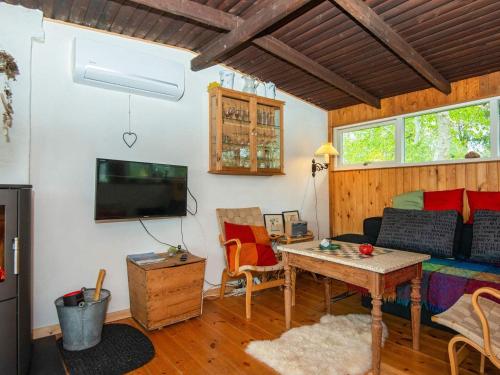 TV a/nebo společenská místnost v ubytování 4 person holiday home in Grenaa-By Traum
