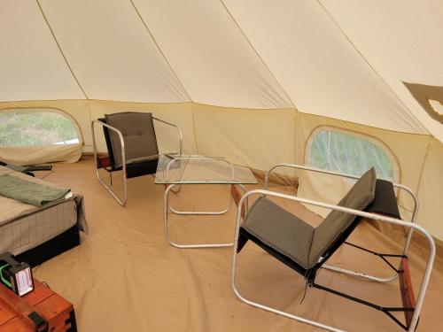 Χώρος καθιστικού στο Nucsoara Glamping