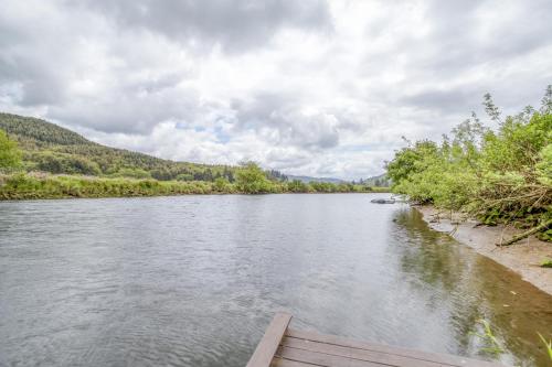 a view of a river from a boat at Riverfront Gem - Meredith Lodging in Cloverdale