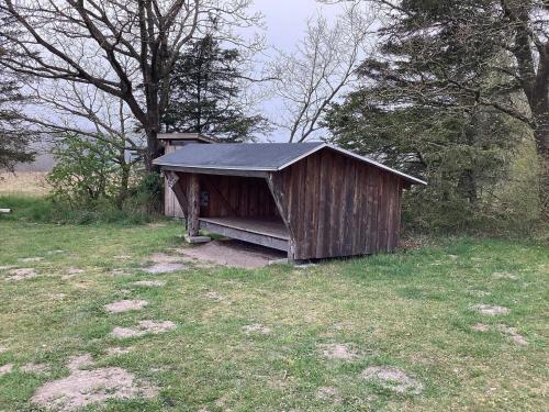 a smallshed sitting in the middle of a field at 6 person holiday home in Hovborg-By Traum in Hovborg