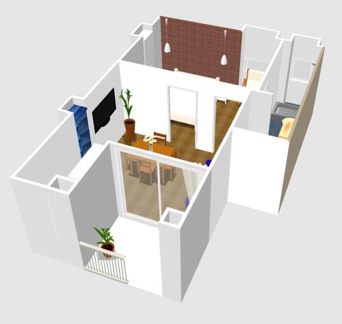 a illustration of a house at Ragusa 2 al mare in Marina di Ragusa