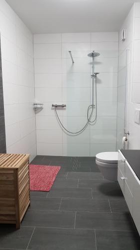 Ένα μπάνιο στο Ferienwohnung Chattengau