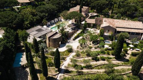 an overhead view of a house with a garden at MUSE Saint Tropez - Small Luxury Hotels of the World in Saint-Tropez