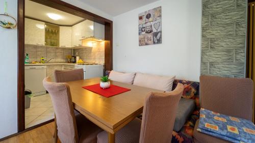 Kuchyňa alebo kuchynka v ubytovaní Apartman Ris Gorski Kotar Crni Lug