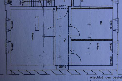 a drawing of a building at Ferienwohnung in herrlicher Teichlandschaft in Caminau