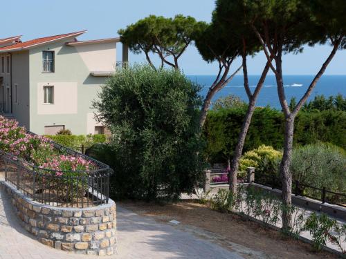 a house with a view of the ocean at Villa LeA in Imperia
