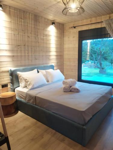Кровать или кровати в номере Ktima Vlastou vacation houses