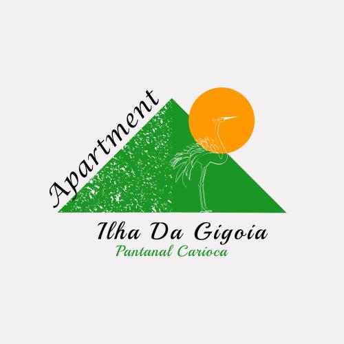 um rótulo para um restaurante com ananás e o textinternationalzu de iguana em Apartment Ilha da Gigóia no Rio de Janeiro
