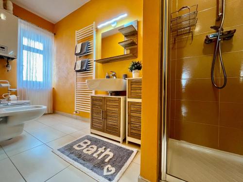 Koupelna v ubytování Cadore apartment